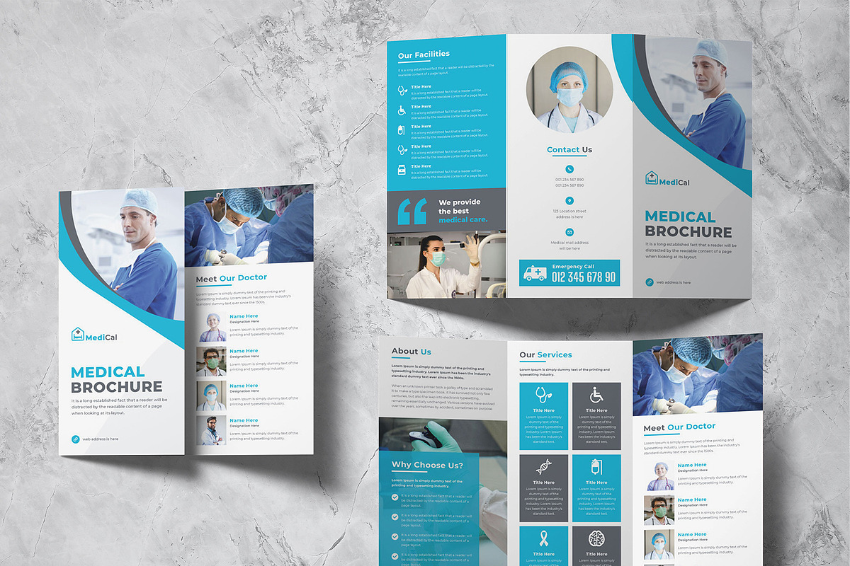 Medical Trifold Brochure Bundle, a Brochure Template by Uiparvin (Photo 2 of 4)
