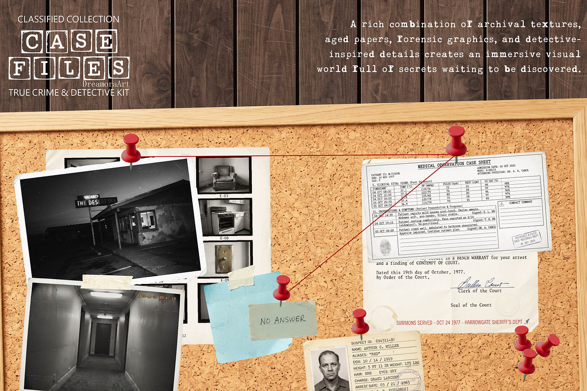 CASE FILES True Crime Detective Kit, an Object Graphic by DreamoraArt (Photo 8 of 8)