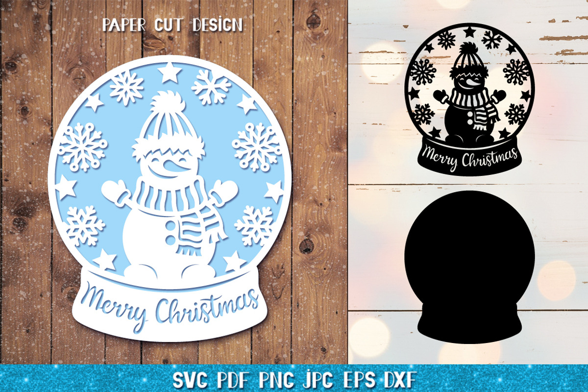 Snow Globe Papercut Bundle SVG, a Graphic by Digital_Craftyfox (Photo 15 of 15)
