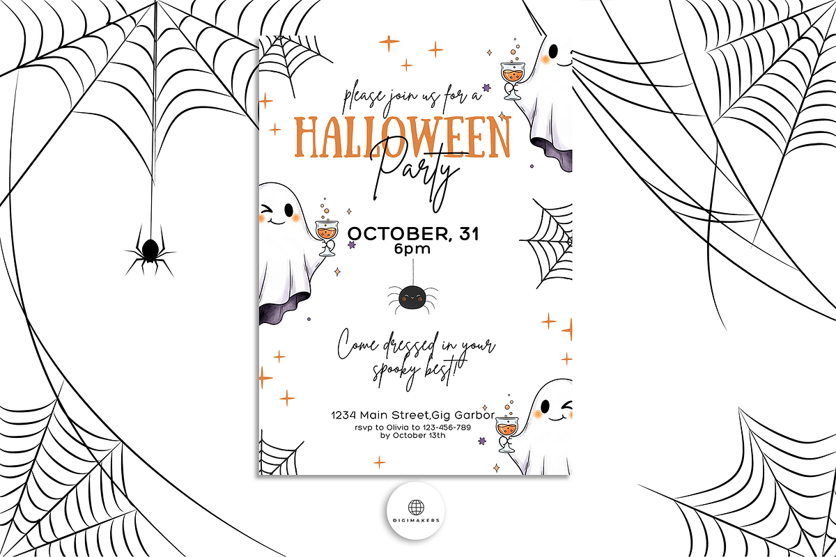 Halloween Invitation Template Bundle, a Brochure Template by Nina Shaw (Photo 10 of 12)