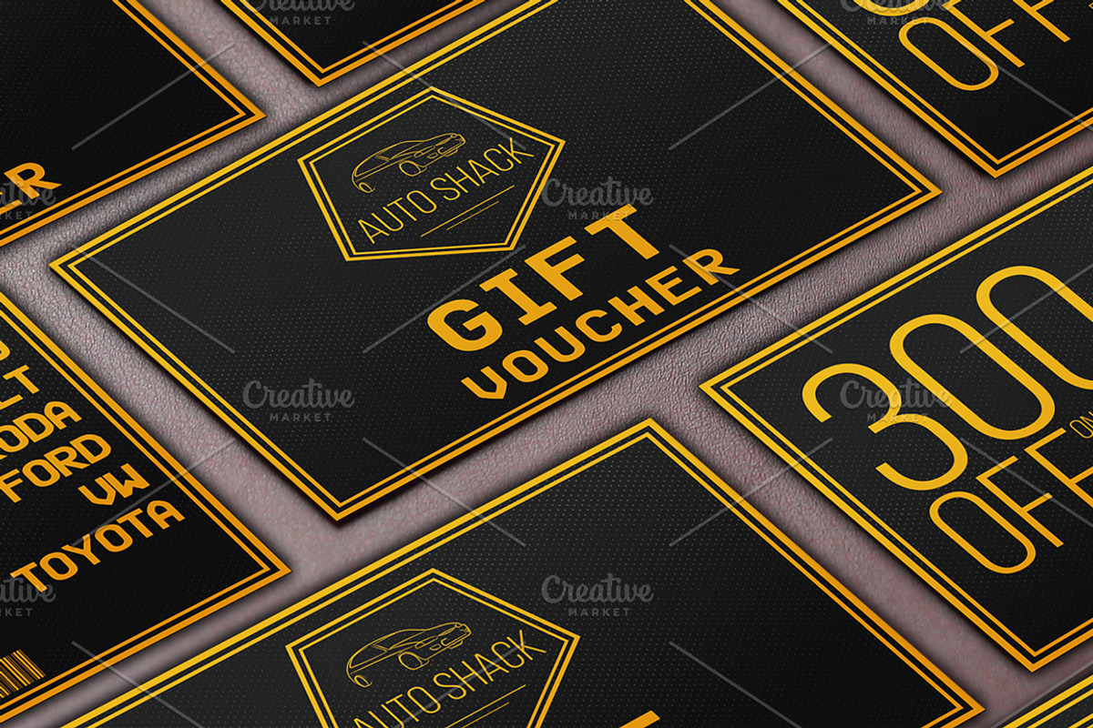 Auto Shop Gift Voucher, a Card Template by Konakchiev (Photo 1 of 3)