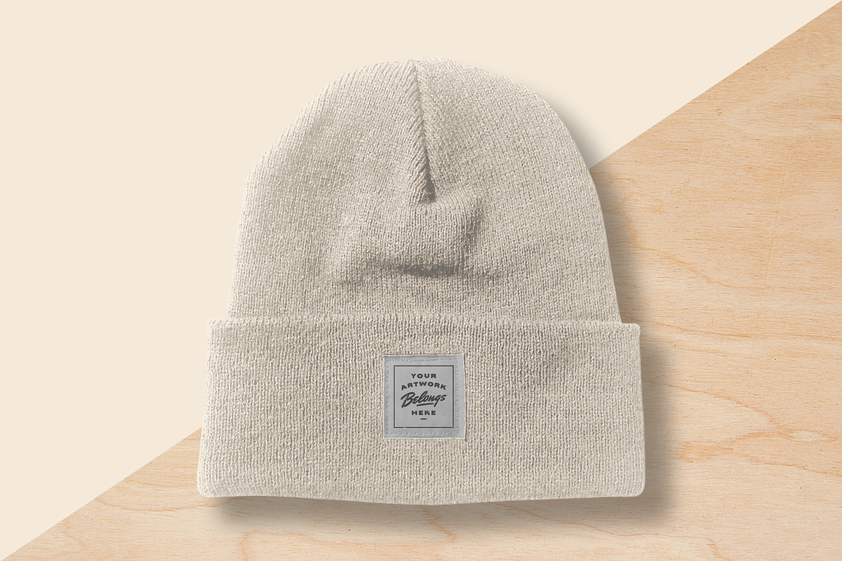 Folded Beanie Mockup, a Hat Mockup by Clint English (Photo 5 of 6)