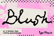 Blush TM – Messy Dynamic Script, a Handwritten Font by Type Mania (Thumbnail 1 of 12)