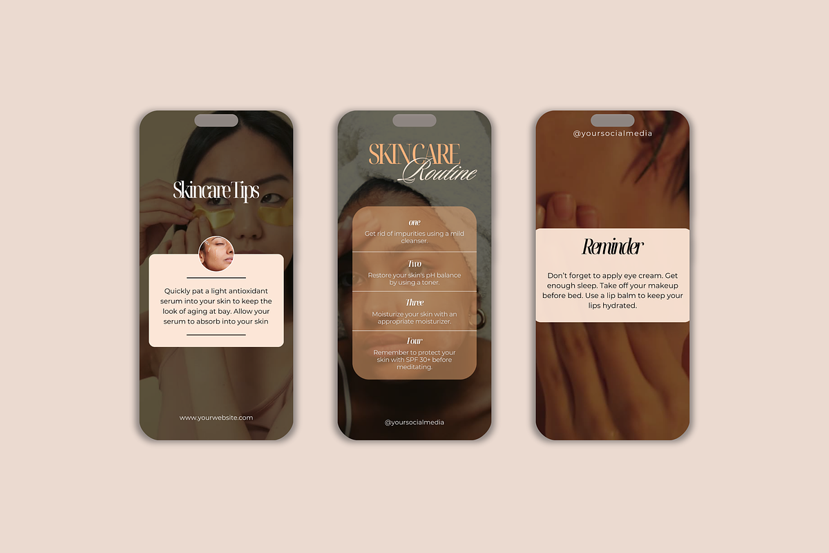 Aesthetic Skincare Instagram Reel, a Social Media Template by My Template Studio (Photo 6 of 14)