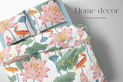 lOTUSES AND CARP, a Pattern Graphic by Kate Demyanovska (Thumbnail 6 of 8)