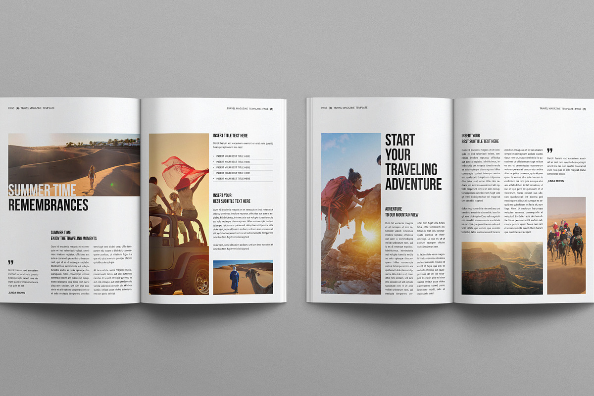 Travel Magazine Template, a Magazine Template by E-Type (Photo 3 of 8)