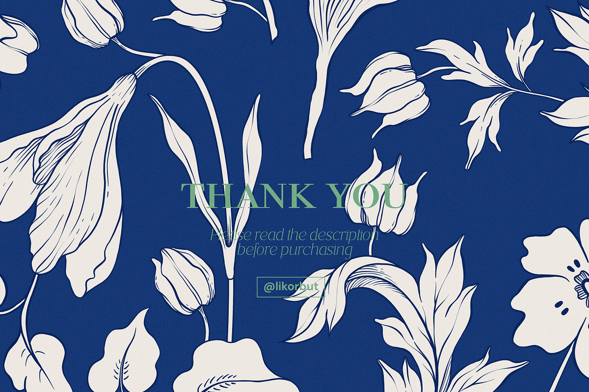 Vintage Blue Floral Seamless Pattern, a Pattern Graphic by likorbut (Photo 10 of 13)