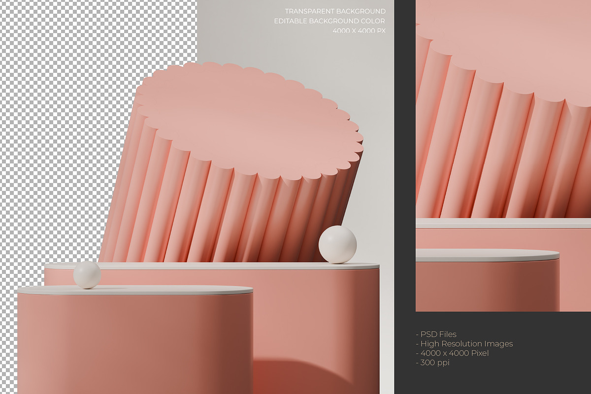 5 Podium with Transparent Background, a Background Graphic by faustudio (Photo 3 of 7)