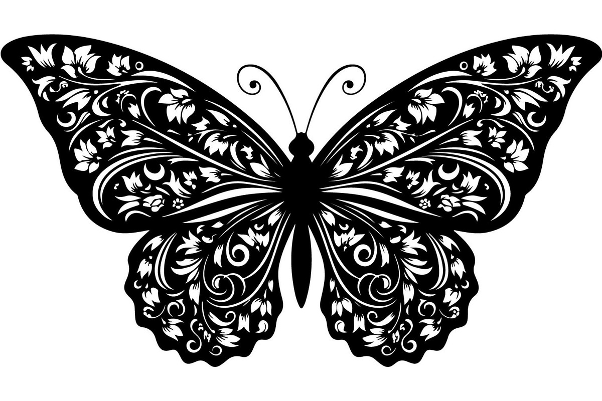 Beautiful Butterfly Silhouette, an Object Graphic by Designer_Momina (Photo 3 of 20)