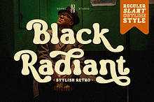 Black Radiant - Retro Header Font