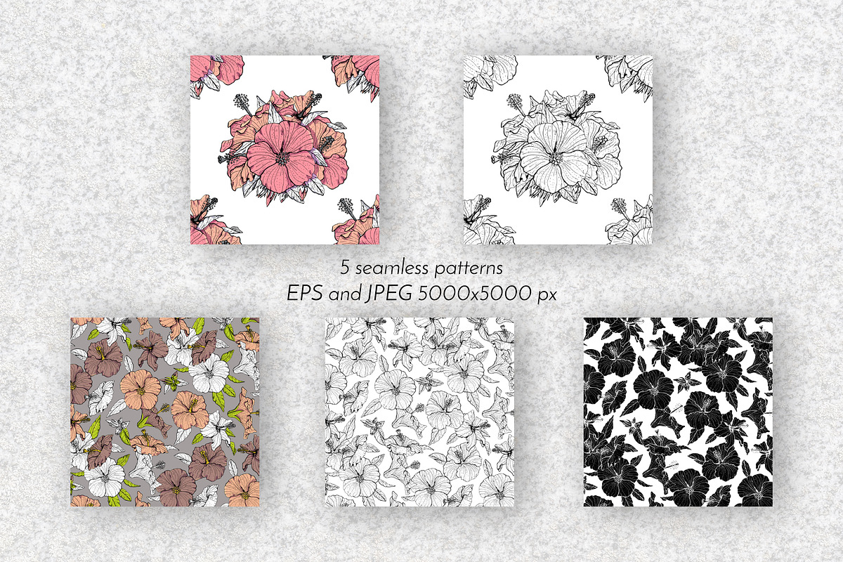 Hibiscus Flower Ink Line Art Drawing, an Object Graphic by Rose Design (Photo 8 of 11)