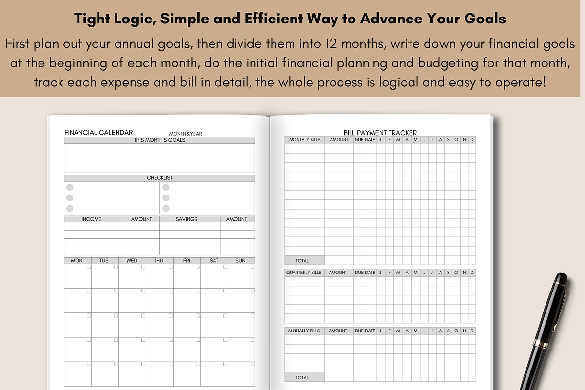 Printable Bill Payment Tracker, a Print Template by LA Design (Photo 6 of 9)