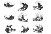 Ocean Sea Waves Set 1 Procreate, a Brush Add-On by Disasterology Ink (Thumbnail 6 of 10)