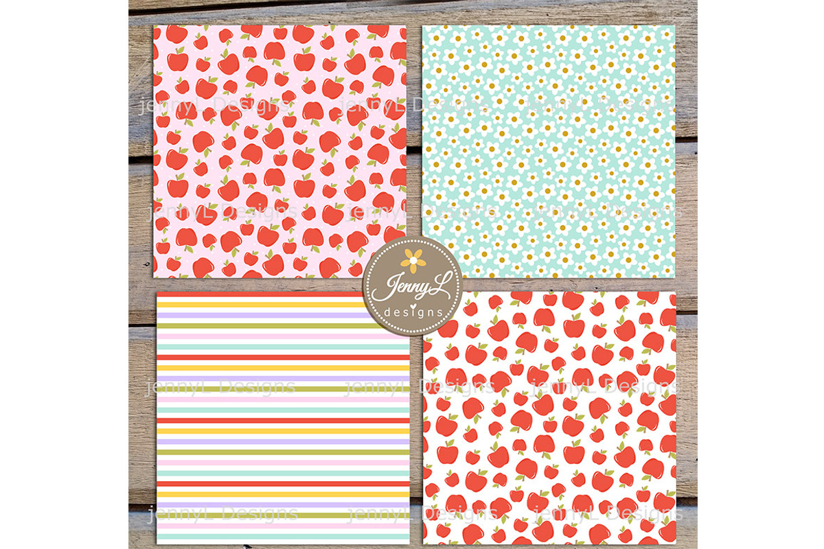 Back to School SEAMLESS DigitalPaper, a Pattern Graphic by JennyL Designs (Photo 4 of 8)