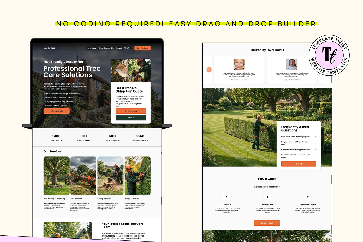 Tree Service Squarespace Template, a Squarespace Template by Template Twist Shop (Photo 8 of 10)
