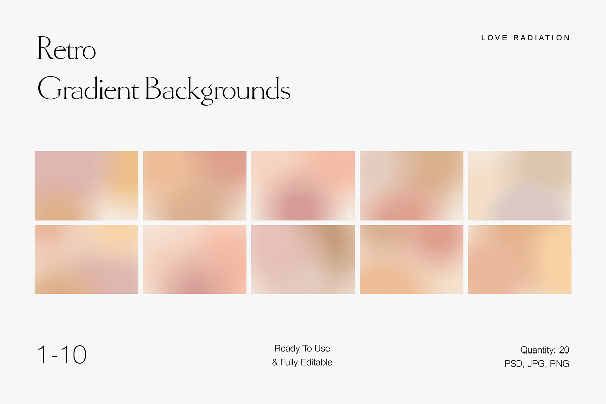 Retro Vintage Gradient Backgrounds, an Object Graphic by Love Radiation ...