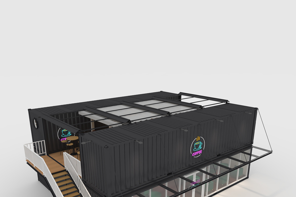 3D Model Container Cafe 13, an Architecture 3D Model by SR 3D Visual (Photo 14 of 20)