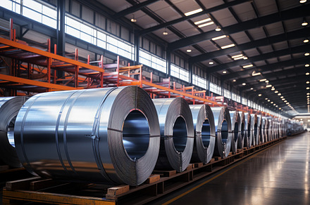 Industrial steel coil warehouse with, an Industrial Photo by Perpis