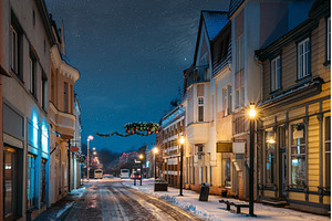 Festive illuminated Ruutli street in, an Architecture Photo by Our Amazing World