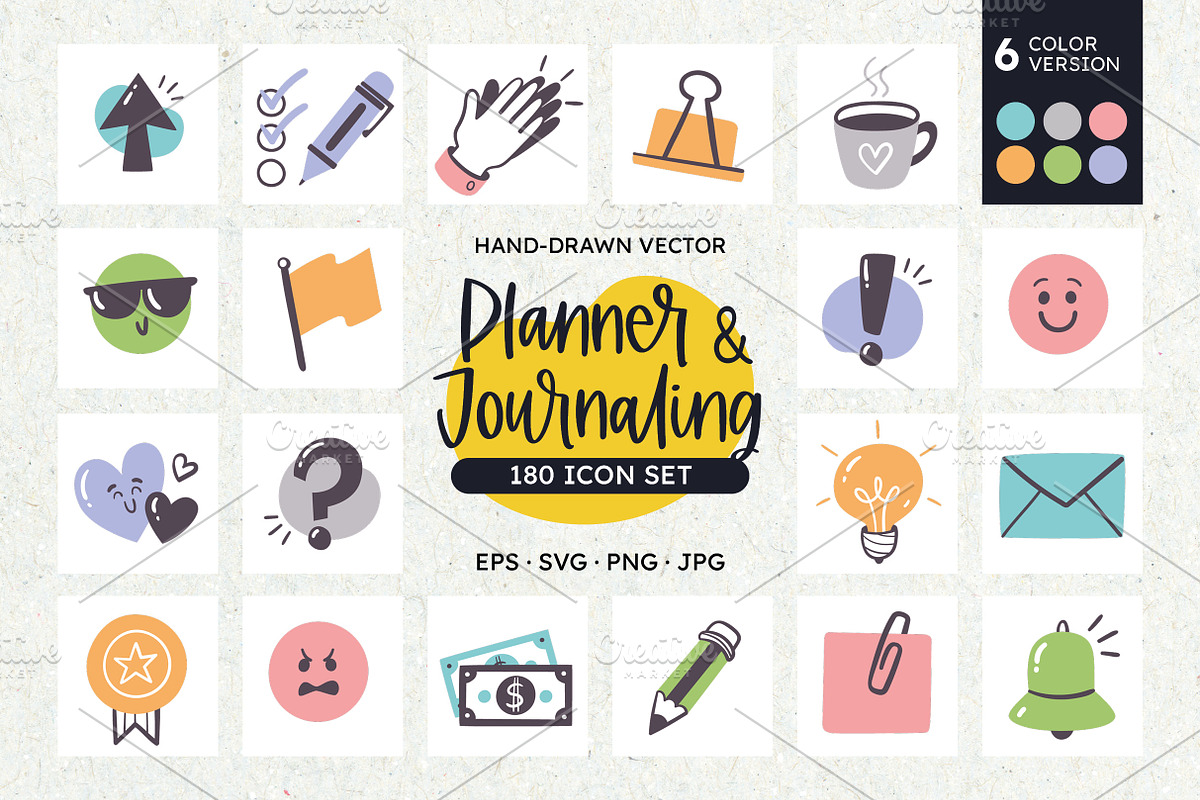Colorful Planner Icon Set, a Duotone Icon by insemar (Photo 1 of 5)