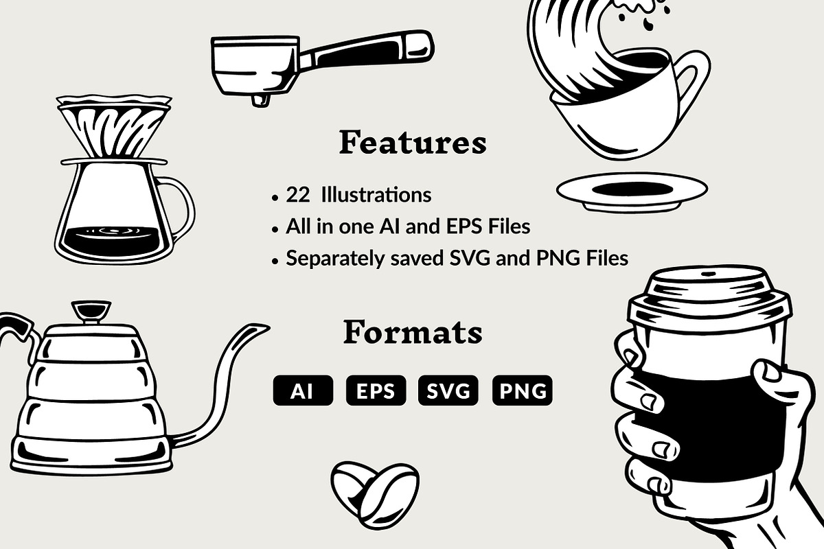 Coffee Illustrations, a Food Illustration by cd-design.co (Photo 7 of 7)