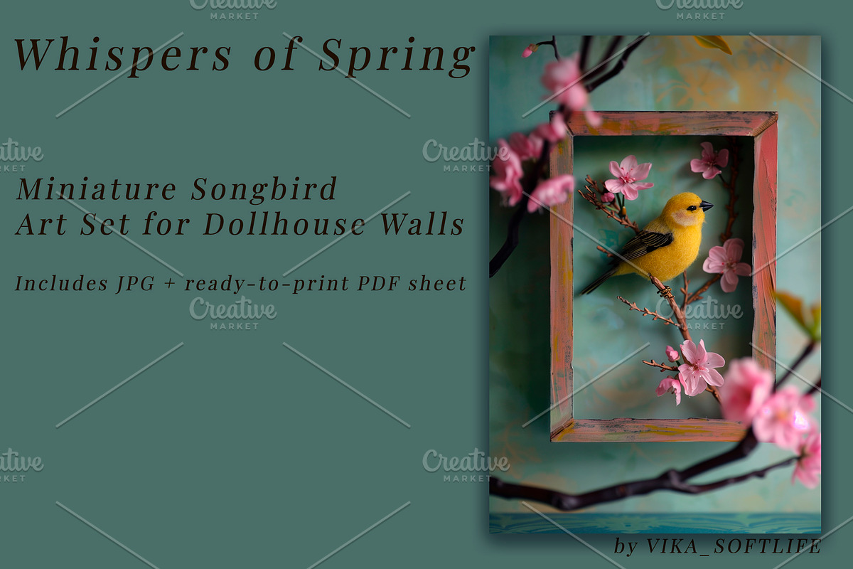Whispers of Spring — Mini Art Set, a Decorative Illustration by Vika_Softlife (Photo 1 of 12)