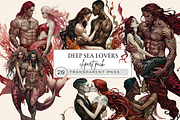DEEP SEA LOVERS CLIPART PACK, a Person Illustration by Daring Digies (Thumbnail 1 of 9)