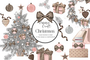 Pastel Christmas Clipart, an Illustration by Papaya Craft (Thumbnail 1 of 4)