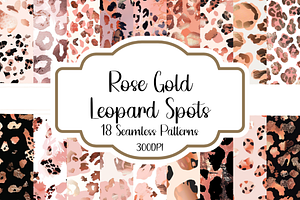 Rose Gold Leopard Spots Patterns