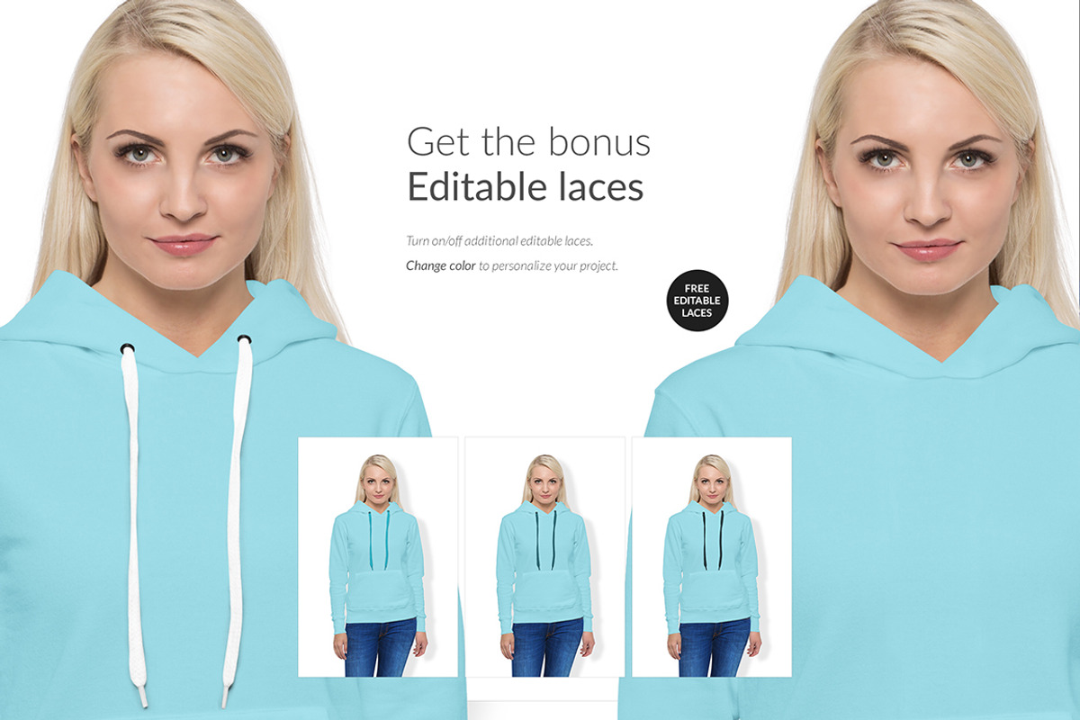 Women Hoodie Mock-ups Set FREE DEMO, a Books & Magazine Mockup by Apparel_Mockups (Photo 16 of 28)