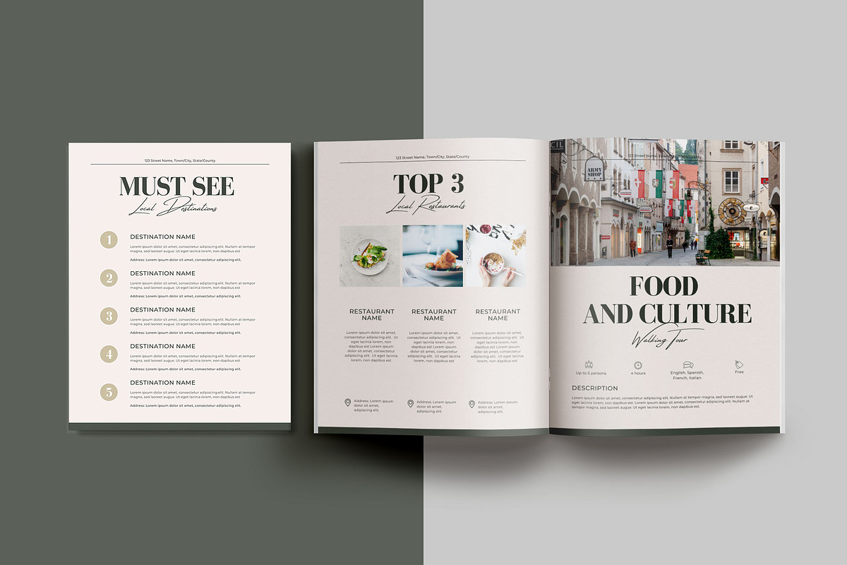 Airbnb host templates BUNDLE Canva a Magazine Template by ColorMondays