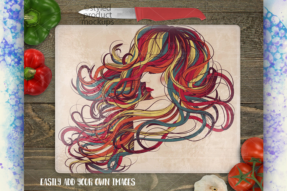Cutting board mockup 12x15 bison, a Product Mockup by StyledProductMockups (Photo 2 of 4)