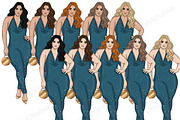 Happy New Year Gold Girls Clipart, a Person Illustration by GlamArtZhanna (Thumbnail 4 of 5)