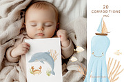 Ocean dreams - baby collection, a Decorative Illustration by polikarpovaart (Thumbnail 4 of 17)
