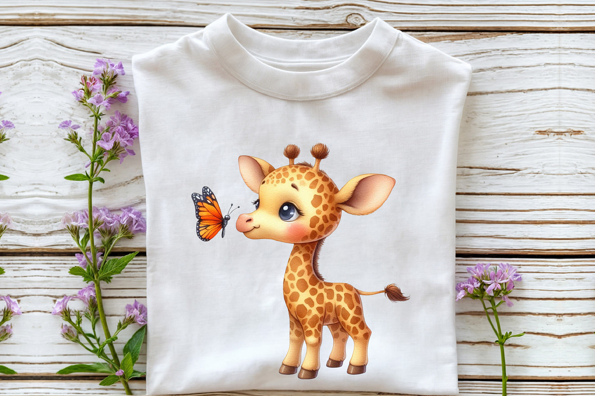 Cute Giraffe Watercolor Cliparts, an Illustration by Rose Art (Photo 4 of 7)