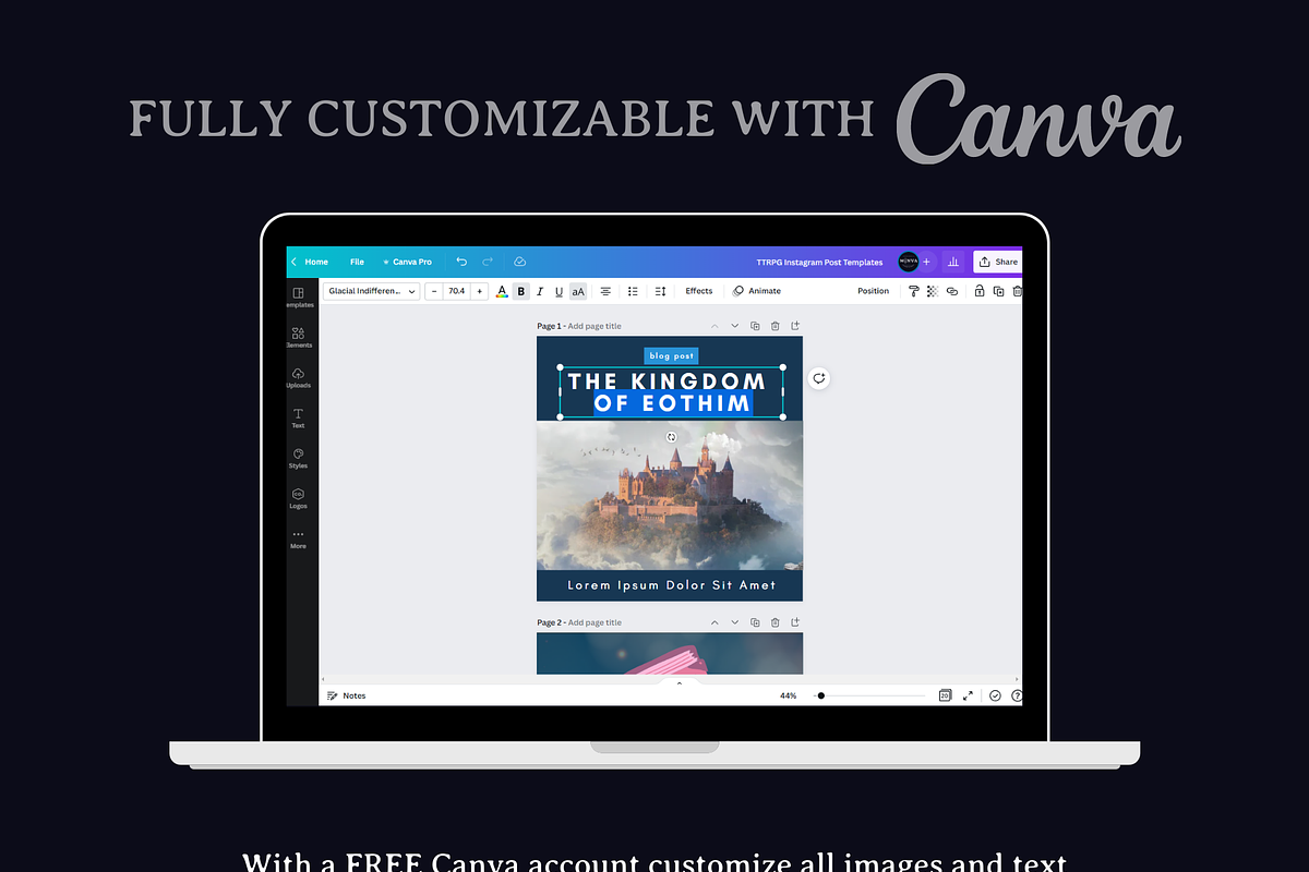 TTRPG Post Instagram Templates Canva, a Social Media Template by Minva Themes (Photo 4 of 4)