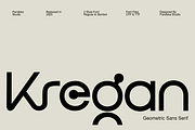 Kregan - Futuristic Geometric Sans, a Sans Serif Font by Pandeka Studio (Thumbnail 1 of 6)