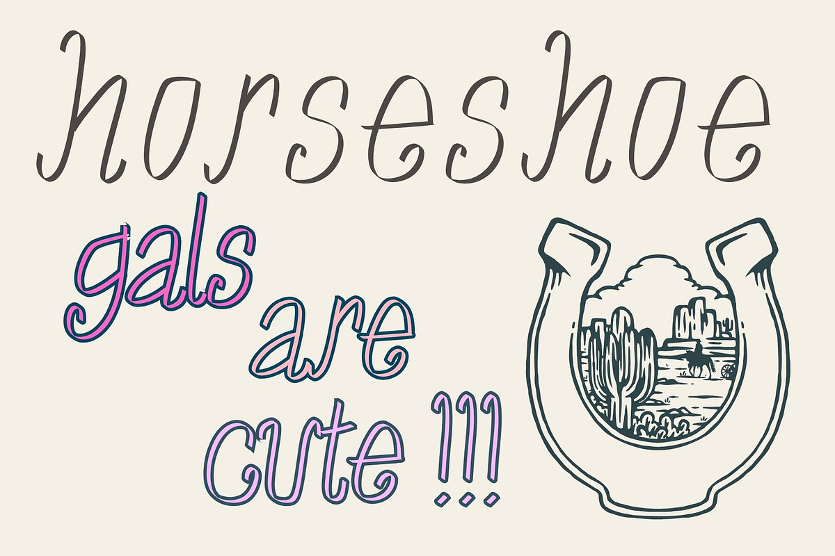 Horseshoe Thin, a western script, a Handwritten Font by Eryn Rose Design (Photo 5 of 14)