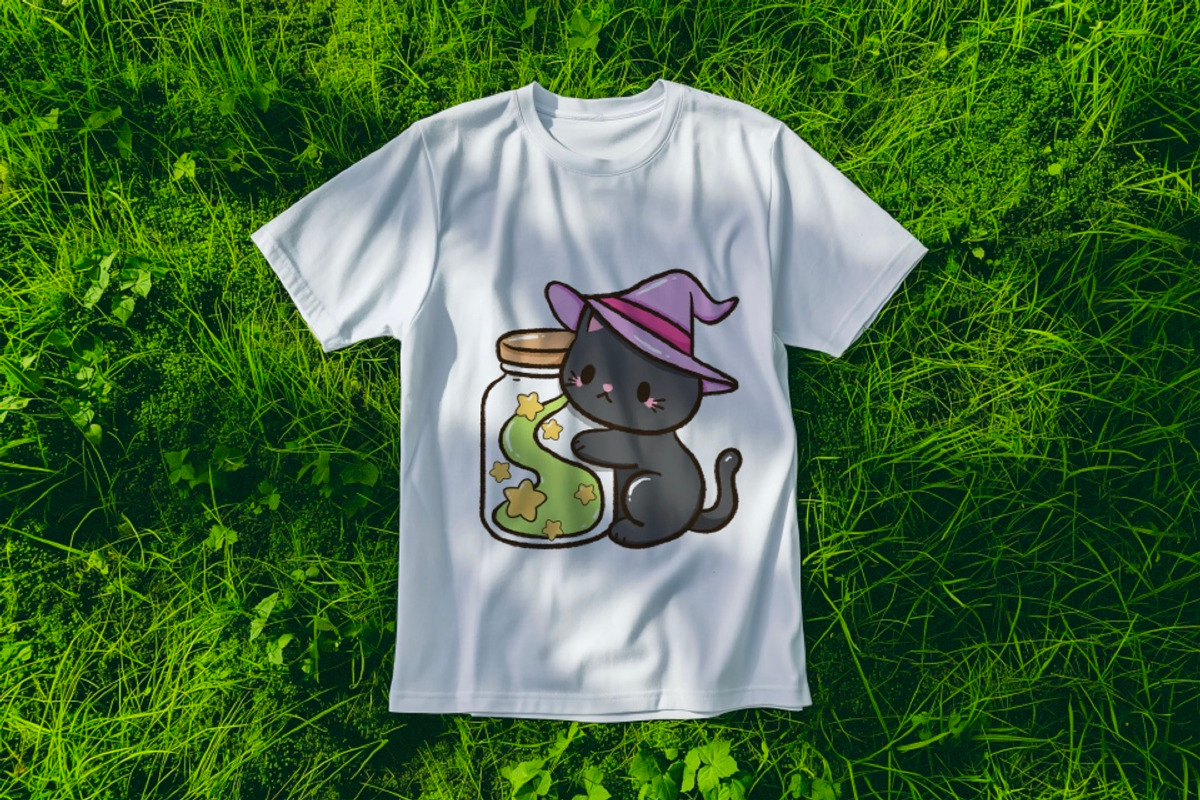 Kawaii Black Cat Witching Hours, an Animal Illustration by Blumensdiary (Photo 4 of 6)