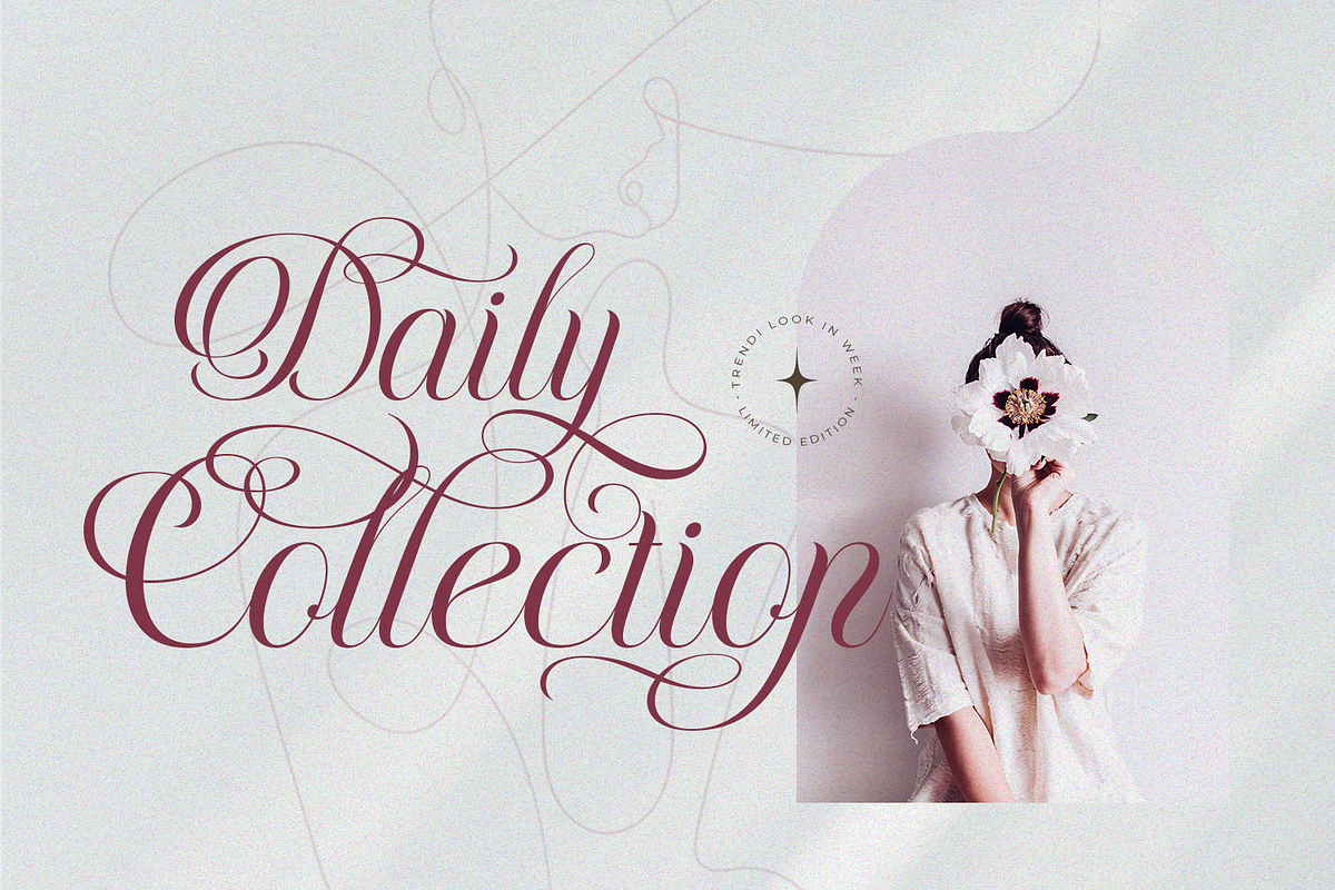 Floralina - Modern Cursive Script, a Script Font by Pixesia Studio (Photo 2 of 12)