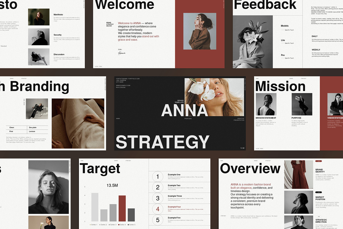 ANNA | Brand Strategy Template, a Presentation Template by slidestock55 (Photo 1 of 6)