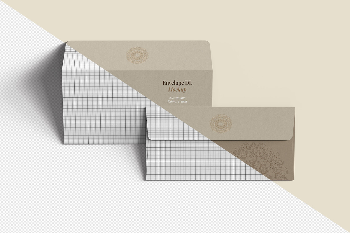 Envelope DL Mockup - 12 Views, an Advertising Mockup by Illusiongraphic (Photo 18 of 27)