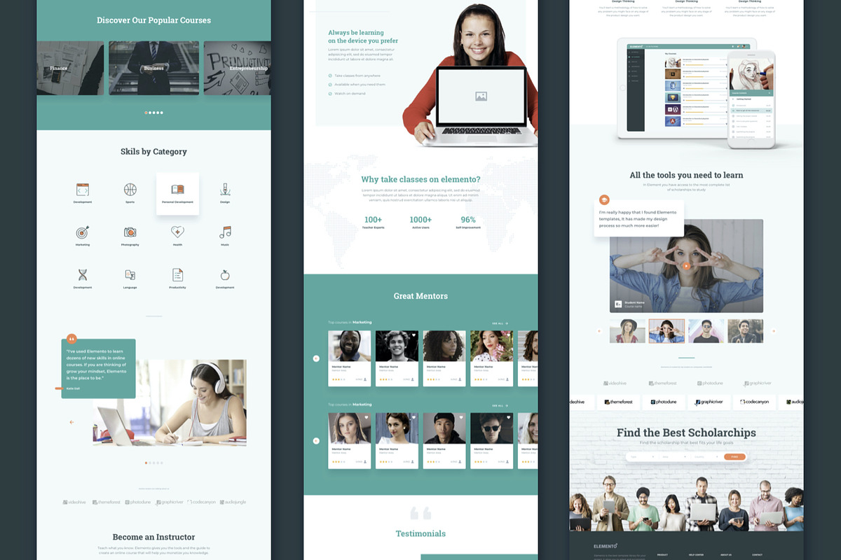 Education Multi-Purpose Template, a Landing Page Template by UI Design Resource (Photo 5 of 16)