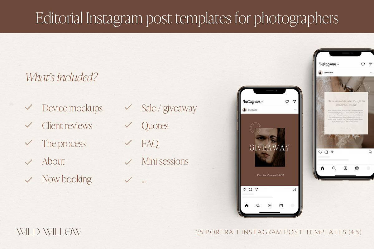 Luxury Instagram post templates, a Social Media Template by Wonderlik Webdesign (Photo 7 of 11)