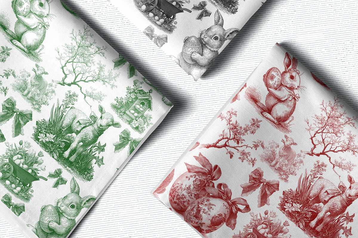 Easter Toile Seamless Pattern Set, a Pattern Graphic by AYAKA Studio Co. (Photo 12 of 12)
