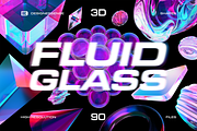 3D Fluid Glass - 90 illustrations, an Object Graphic by assetpro.design (Thumbnail 1 of 11)