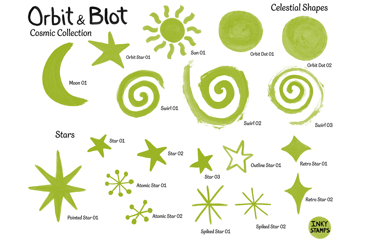 Cosmic Stamp Brushes - Photoshop, a Brush Add-On by INKY STAMP BRUSHES (Photo 3 of 10)