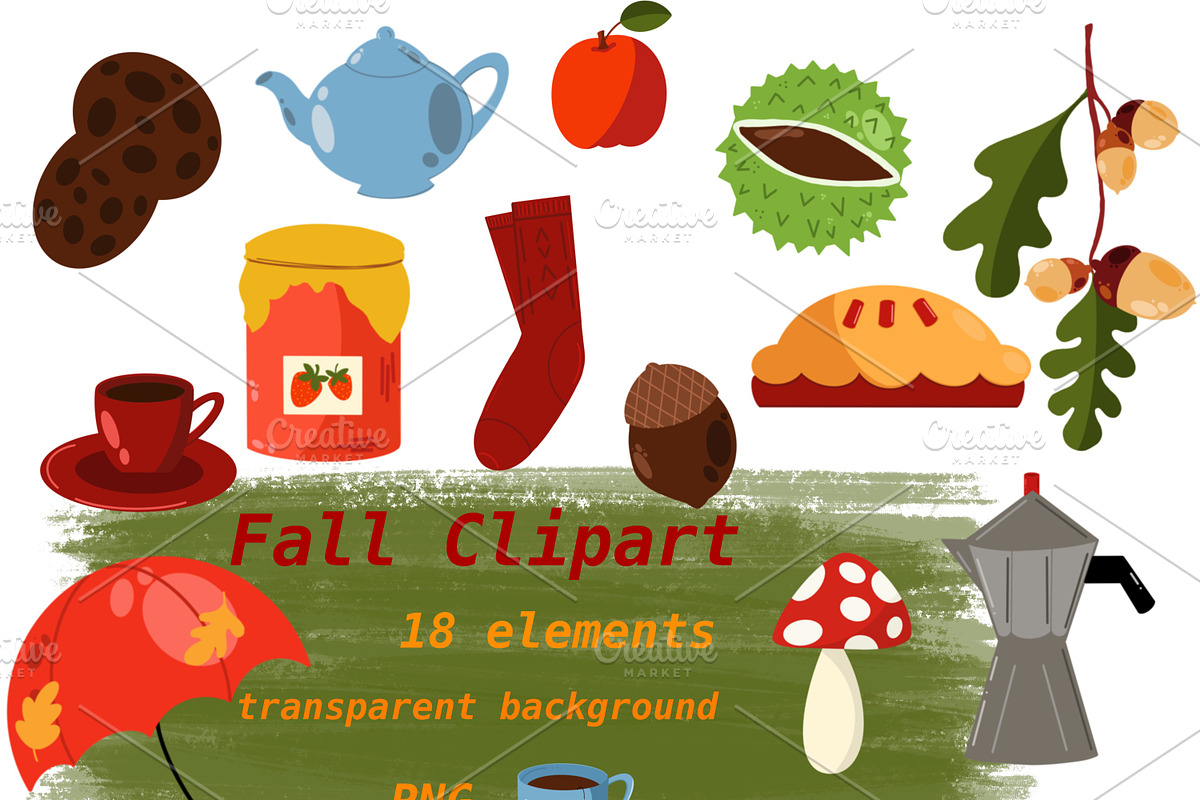 Cozy Fall Graphics Set for Crafting, an Illustration by Oleksandra Illustrates (Photo 1 of 13)