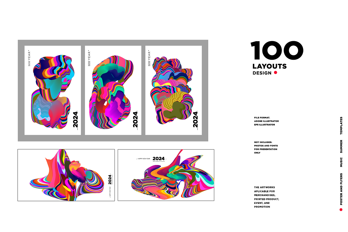 100 Colorful Stunning Abstract Fluid, a Background Graphic by singpentinkhappy (Photo 2 of 11)