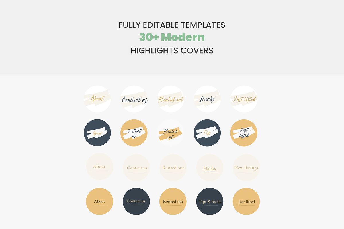 60+ Fancy Text Highlight Covers Pack, a Social Media Template by Estatik Designs (Photo 4 of 8)